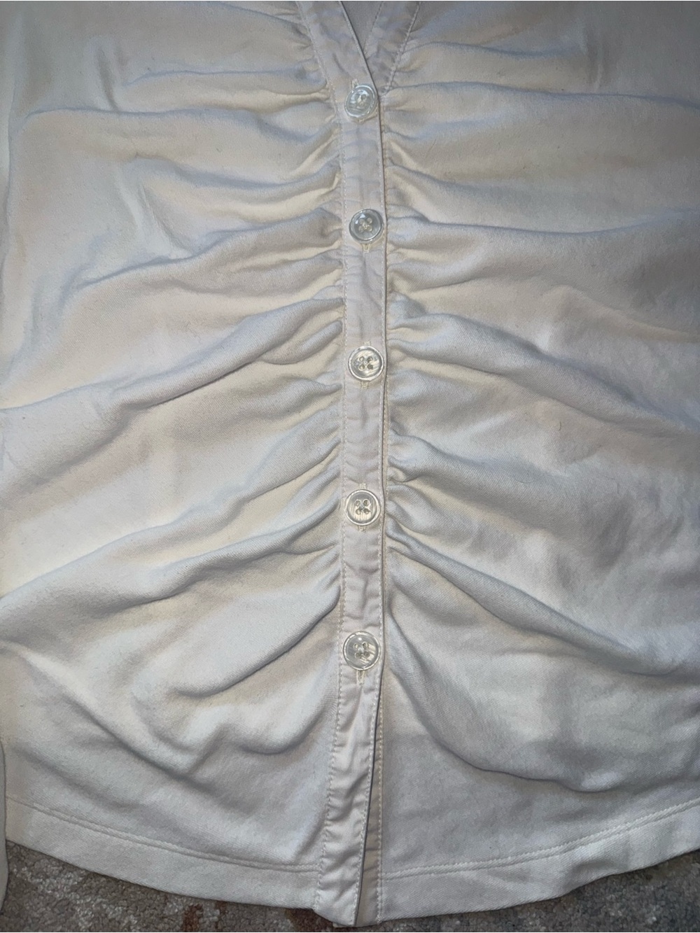 Maeve by Anthropologie Ruched Button-Down Long Sleeve Top - Picture 2 of 5